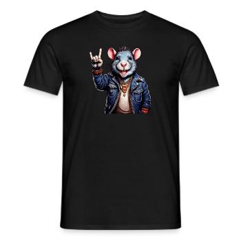 RAT - Men's T-Shirt - black - Front - AI Model Male 178 light (178cm)
