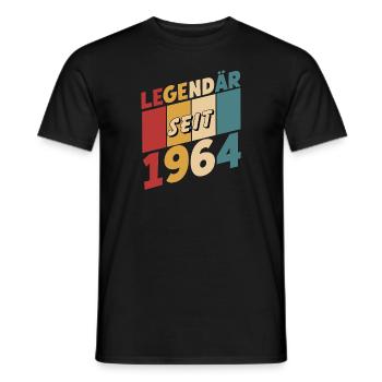 legendär seit 1964 oh mein gott wie funny - Männer T-Shirt - Schwarz - Vorne - AI Model Male 178 light (178cm)
