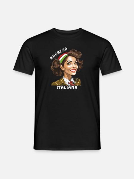 FEMME ITALIE RAGAZZA ITALIANA - T-shirt homme - noir