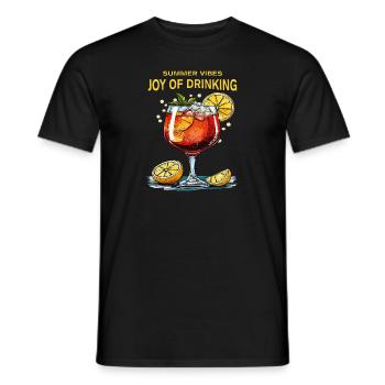 DRINK SPRITZ JOY OF DRINKING - Men's T-Shirt - black - Front - AI Model Male 178 light (178cm)