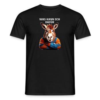 QUE PUIS-JE FAIRE À CE SUJET - T-shirt homme - noir - Devant - AI Model Male 178 light (178cm)