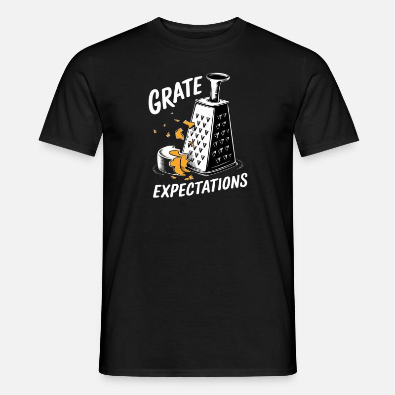 Grate Expectations Pun Design - Männer T-Shirt - Schwarz