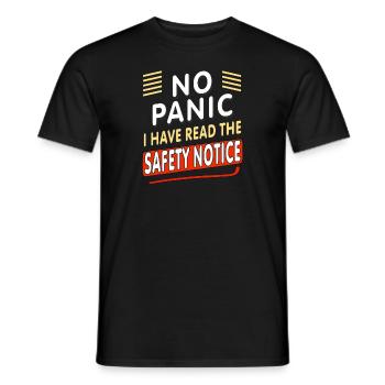 No Panic - Men's T-Shirt - black - Front - AI Model Male 178 light (178cm)
