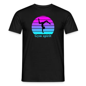 gym spirit - T-shirt homme - noir - Devant - AI Model Male 178 light (178cm)