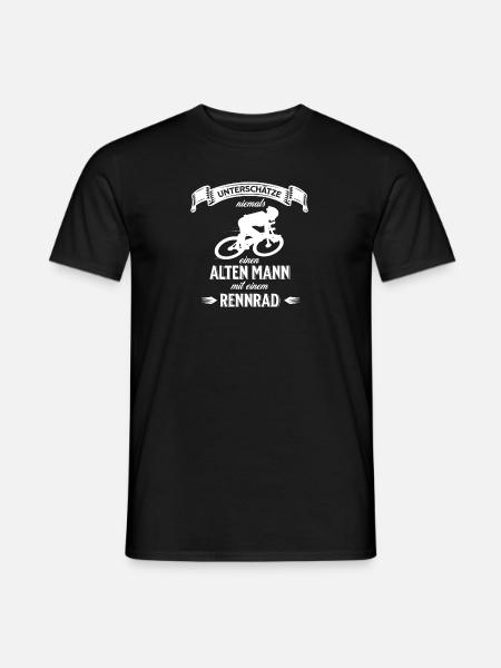 Lustiges Rennrad Radrennen Radsportler Geschenk - Männer T-Shirt - Schwarz