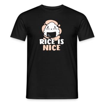 Rice Is Niiice - Männer T-Shirt - Schwarz - Vorne - AI Model Male 178 light (178cm)