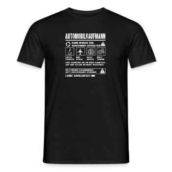 AUTOMOBILKAUFMANN Spruch Beruf Sarkasmus Lustig - Männer T-Shirt - Schwarz - Vorne - AI Model Male 178 light (178cm)