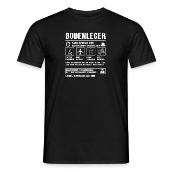 BODENLEGER Spruch Beruf Sarkasmus Lustig Humor - Männer T-Shirt - Schwarz - Vorne - AI Model Male 178 light (178cm)