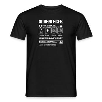 BODENLEGER Spruch Beruf Sarkasmus Lustig Humor - Männer T-Shirt - Schwarz - Vorne - AI Model Male 178 light (178cm)