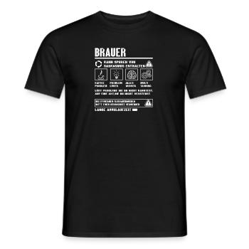 BRAUER Spruch Beruf Sarkasmus Lustig Humor - Männer T-Shirt - Schwarz - Vorne - AI Model Male 178 light (178cm)