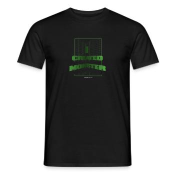 I created a monster she calls me dad - Männer T-Shirt - Schwarz - Vorne - AI Model Male 178 light (178cm)