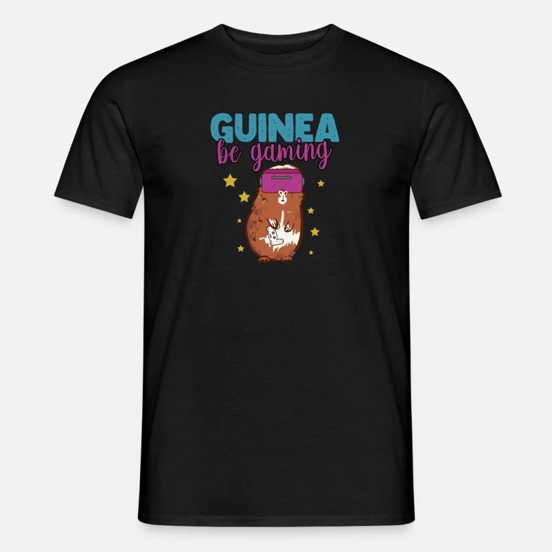 Cute Guinea Be Gaming - Männer T-Shirt - Schwarz