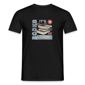 It's A Good Day To Read A Book - Reading Books - Men's T-Shirt - black - Front - AI Model Male 178 light (178cm)