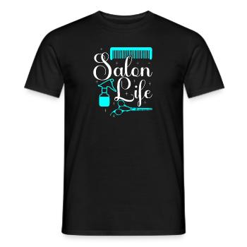 Salon Life Hairdresser Manicurist Technician - Männer T-Shirt - Schwarz - Vorne - AI Model Male 178 light (178cm)