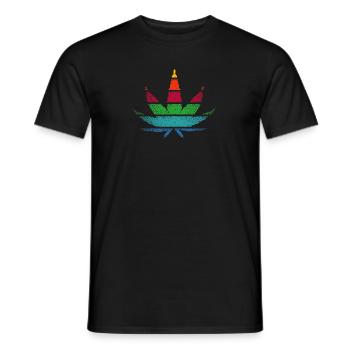 Retro Vintage Cannabis - Männer T-Shirt - Schwarz - Vorne - AI Model Male 178 light (178cm)