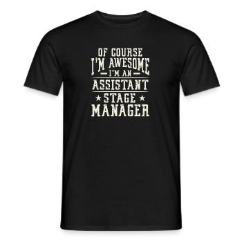 Awesome Assistant Stage Manager - Männer T-Shirt - Schwarz - Vorne - AI Model Male 178 light (178cm)