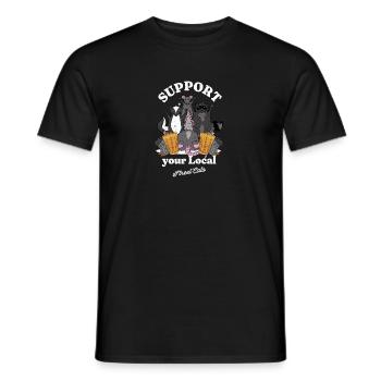 Support your Local Street Cats - Männer T-Shirt - Schwarz - Vorne - AI Model Male 178 light (178cm)