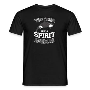 Orca Is My Animals Spirit - Männer T-Shirt - Schwarz - Vorne - AI Model Male 178 light (178cm)
