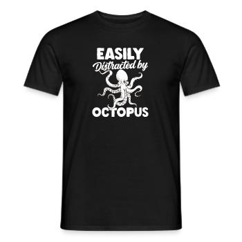 Easily Distract By Octo - Männer T-Shirt - Schwarz - Vorne - AI Model Male 178 light (178cm)