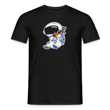 Astronomer Playing Violin - Männer T-Shirt - Schwarz - Vorne - AI Model Male 178 light (178cm)