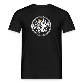 Bicycle In Mountains - Männer T-Shirt - Schwarz - Vorne - AI Model Male 178 light (178cm)