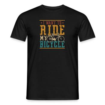 I Like Riding My Bicycle - Männer T-Shirt - Schwarz - Vorne - AI Model Male 178 light (178cm)