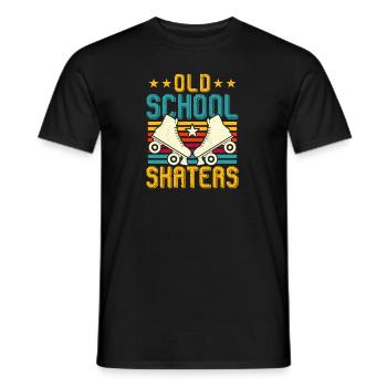 Retro Roller Skates - Männer T-Shirt - Schwarz - Vorne - AI Model Male 178 light (178cm)