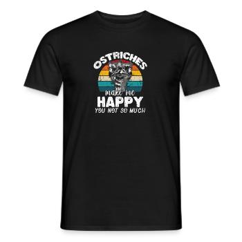 Cute Ostriches Making Us Happy - Männer T-Shirt - Schwarz - Vorne - AI Model Male 178 light (178cm)