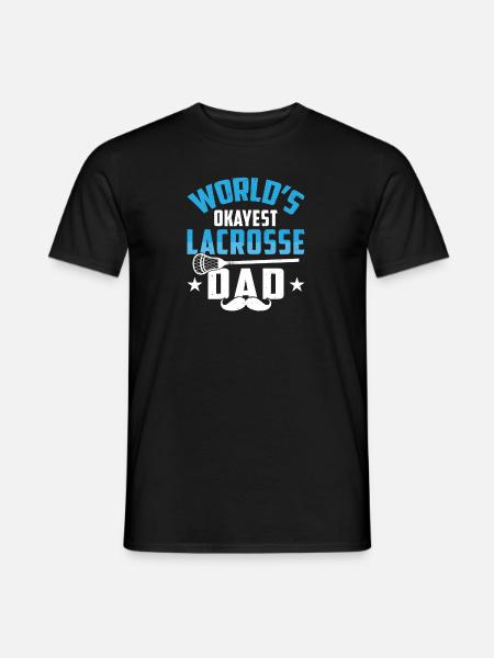 Funny Okayest Lax Dad - Männer T-Shirt - Schwarz