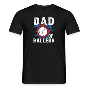 Dad Of Ballers Baseball - Männer T-Shirt - Schwarz - Vorne - AI Model Male 178 light (178cm)