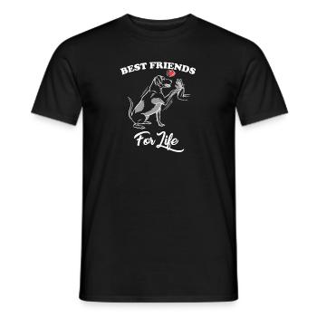 Bestfriends For Life - Männer T-Shirt - Schwarz - Vorne - AI Model Male 178 light (178cm)