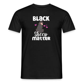 Funny Sheep Sarcasm - Männer T-Shirt - Schwarz - Vorne - AI Model Male 178 light (178cm)