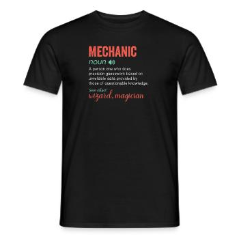 Noun Definition Nutrition for a Mechanic - Männer T-Shirt - Schwarz - Vorne - AI Model Male 178 light (178cm)