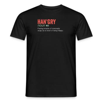 Noun Definition Nutrition Angry Hungry Han'gry - Männer T-Shirt - Schwarz - Vorne - AI Model Male 178 light (178cm)