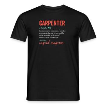 Noun Definition Nutrition for a Carpenter - Männer T-Shirt - Schwarz - Vorne - AI Model Male 178 light (178cm)