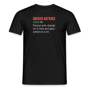 Noun Definition Nutrition for a Soccer Referee - Men's T-Shirt - black - Front - AI Model Male 178 light (178cm)