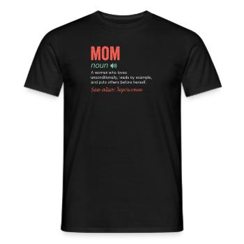 Noun Definition Nutrition for Mom Mother's Day - Men's T-Shirt - black - Front - AI Model Male 178 light (178cm)