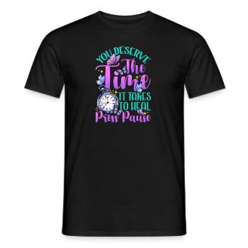 Healing Heal Health Healthcare Relax Therapy Time - Men's T-Shirt - black - Front - AI Model Male 178 light (178cm)