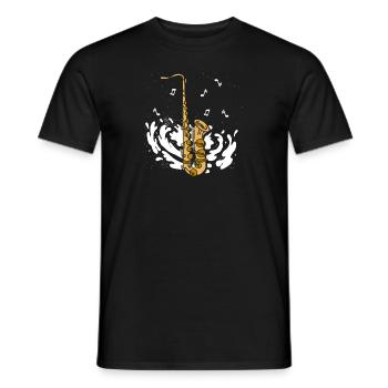 Saxophone Musical Instrument Player - Männer T-Shirt - Schwarz - Vorne - AI Model Male 178 light (178cm)