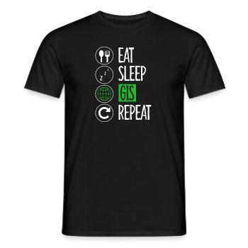 Sleep Geographic Information Science - Männer T-Shirt - Schwarz - Vorne - AI Model Male 178 light (178cm)