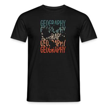 Vintage Retro World Geography - Männer T-Shirt - Schwarz - Vorne - AI Model Male 178 light (178cm)