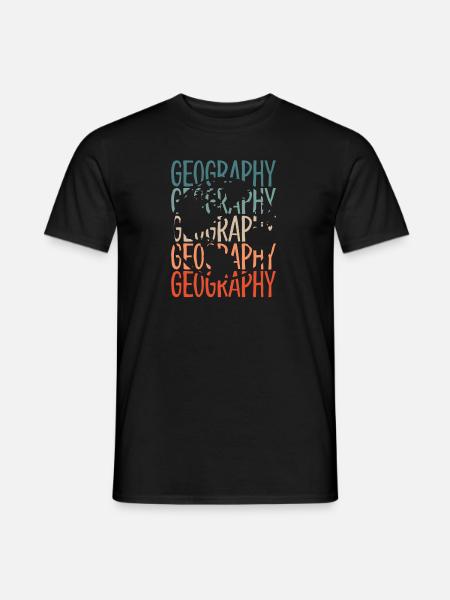 Vintage Retro World Geography - Männer T-Shirt - Schwarz
