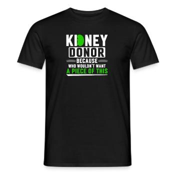 Kidney Donor Because - Männer T-Shirt - Schwarz - Vorne - AI Model Male 178 light (178cm)