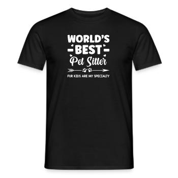 World's Best Pet Sitter - Männer T-Shirt - Schwarz - Vorne - AI Model Male 178 light (178cm)