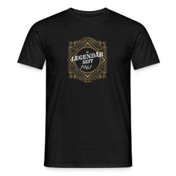 Legendär seit 1961 Retro Level Jahrgang Mann Frau - Männer T-Shirt - Schwarz - Vorne - AI Model Male 178 light (178cm)