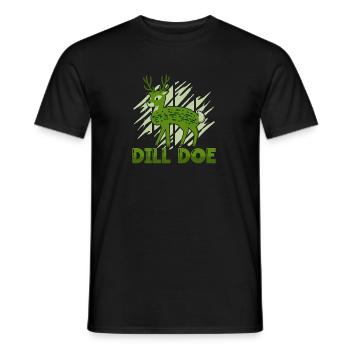 Funny Dill Deer - Männer T-Shirt - Schwarz - Vorne - AI Model Male 178 light (178cm)
