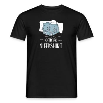 Official Sleepshirt Hippopotamus - Männer T-Shirt - Schwarz - Vorne - AI Model Male 178 light (178cm)