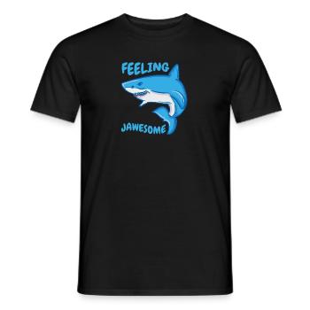 Feel Jawesome Hammerhead Shark Ocean Marine Biologist Shark - Men's T-Shirt - black - Front - AI Model Male 178 light (178cm)