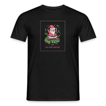 Ironique Père Noël Noël C’est votre anniversaire - T-shirt homme - noir - Devant - AI Model Male 178 light (178cm)