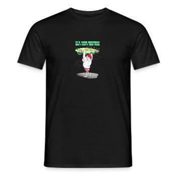 Ironique Père Noël Noël C’est votre anniversaire - T-shirt homme - noir - Devant - AI Model Male 178 light (178cm)